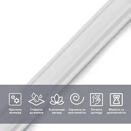 Молдинг 3000x20x8.5 мм Білий SW-00002673 - мініатюра 4