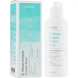 Очищальна ензимна пудра Petitfee Beta-Glucan Enzyme Powder Wash, 80 г - мініатюра 2