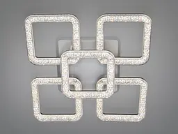 Люстра стельова LED Diasha 2205/4+1BK, 80W, 3200K-6500K, чорний метал, сучасний стиль для дому - мініатюра 3