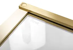 Душова кабіна Rea Hugo 90x90 brushed gold подвійна REA-K6609, Золотий, Універсальна, прозорий, золотий - мініатюра 6