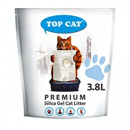 Наповнювач для котячого туалету Top Cat Premium силікагелевий 3.8 л 480095