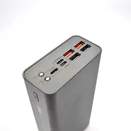 Зовнішній акумулятор Power bank XO PR124 40000 mAh із швидкою зарядкою та ліхтариком чорний - мініатюра 6