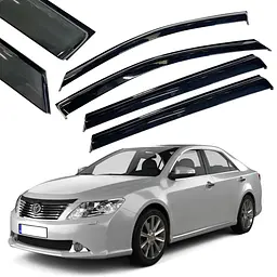 Дефлектори вікон вітровики Benke для Toyota Camry 50 / 55 2011-2018 (Гнучкі Premium)