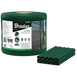 Стрічка для огорожі Bradas 19 см х 36 м 200г/м.кв + кліпси 20 шт TOB2001936GR 