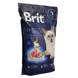 Сухий корм для стерилізованих котів Brit Premium by Nature Cat Sterilized Lamb з ягням 1.5 кг - мініатюра 3