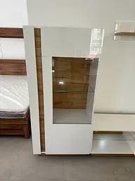 Вітрина низька Perfect Home Арко / Arco 1-дверна 1D1W/72 Білий глянець/дуб грандсон (PFH-091030) - мініатюра 7