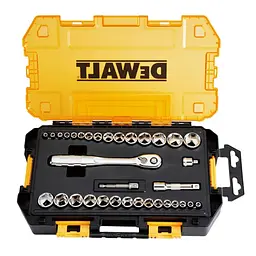 DeWALT Набір головок DeWALT, 1/4", 3/8" кейс, 34шт - мініатюра 2