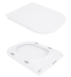 Унітаз підлоговий Qtap Presto Quadro Rimless з сидінням Slim Duroplast/ Soft-close/ Quick Release QT24221215AW - мініатюра 7