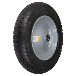 Колесо для тачки Flora безкамерне поліуретанове 14" (3.50-8) 370x80 мм вісь Ø16 мм довжина 90 мм (5058364) - мініатюра 2