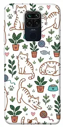 TPU чохол Demsky Cats pattern для Xiaomi Redmi Note 9 / Redmi 10X