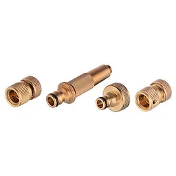 Набір для поливу латунний Intertool Storm 1 насадка 1/2" × 1 адаптер 1/2 та 3/4" × 2 конектори 1/2