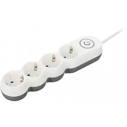Мережевий фільтр 2Е Plus 4XSchuko з вимикачем 3G1.0*3M, white 2E-U04VESM3W - мініатюра 3