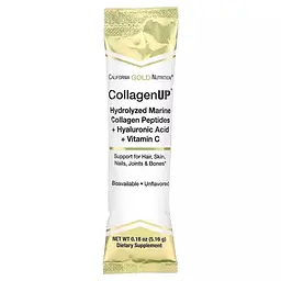 Колаген California Gold Nutrition Collagen UP Hydrolyzed Marine Collagen Peptides with Hyaluronic Acid and Vitamin C 30 пакетиків - мініатюра 3