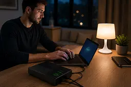 UPS-Power Bank 20000 mAh для роутерів та відеокамер 5 V / 9 V / 12 V + USB / Джерело безперебійного живлення / Повербанк для роутера - мініатюра 4