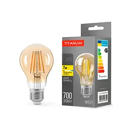 Лампочка TITANUM Filament A60 7W E27 2200K бронза (TLFA6007272A) - мініатюра 2