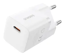 СЗУ Baseus GaN5 Mini Fast Charger 25W White Type-C to Type-C cable (P10110909213-01) - мініатюра 2