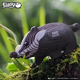 Збірна 3Д модель Eugy Зоопарк Борсук (XEG-094) - мініатюра 8
