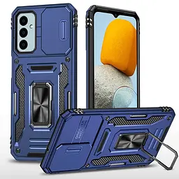 Ударопрочный чехол Epik Camshield Army Ring для Samsung Galaxy A27 Синий / Navy
