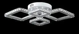Елегантна стельова LED-люстра з кришталевими гранями LK2326/2+2 LED (WT)