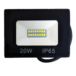 Прожектор LED SMD 20W 6500К чорний(L-15см з радіатором) STANDARD (40шт/ящ) ТМ LUMANO (24 міс. гар)