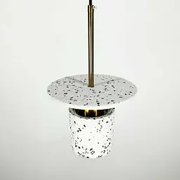 Підвіс Terrazzo Cylinder із білим бетонним плафоном 20 см в стилі Ар-деко Line.F MJ 162-200 WT - мініатюра 6