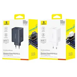 Мережевий зарядний пристрій Baseus EnerFill FE11 Fast Charger 2C+U 100W EU білий P10182102213-00 - мініатюра 2