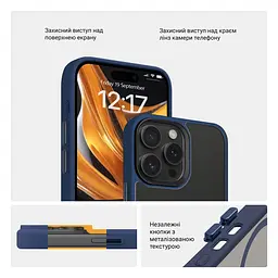 Чехол для Apple iPhone 15 Pro Max, Uniq MagCase, синий, противоударный, панель-накладка с MagSafe, ударопрочный TPU+PC, с магнитом MagSafe, поддержка полноценной беспроводной зарядки, ArmorStandart (ARM75299) - мініатюра 3