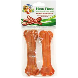 Ласощі для собак кістка зі смаком бекону 15 см Croci King Bone Bacon 2 шт/уп