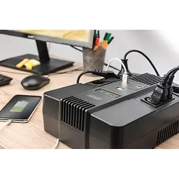 Джерело безперебійного живлення Digitus All-in-One, 600VA/360W, LED, 4xSchuko/3xC13, RJ45, USB - мініатюра 4