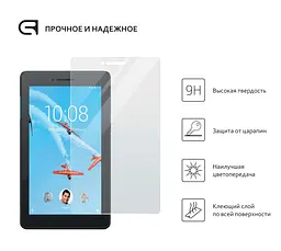 Захисне скло для планшета Lenovo Tab E7 TB-7104I, Glass.CR, загартоване скло 9H, 2.5D, повне проклеювання, з олеофобним покриттям, проста установка та сумісність з чохлами всіх типів (Case friendly), ArmorStandart (ARM56238-GCL) - мініатюра 2