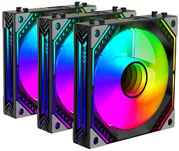 Корпусні вентилятори Air Cool Magic Mirror ACF120MB-ARGB 3x120мм 2000rpm 4pin PWM +5VAR 2E Gaming teh0019192