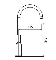 Змішувач для кухні Koer KB-70029-07 графіт (KR5500) - мініатюра 2