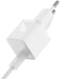 Мережевий зарядний пристрій Baseus GaN5 Fast Charger (Xiaomini) Type-C 20 W + Cable Type-C to Type-C P10110900213-01 White - мініатюра 2