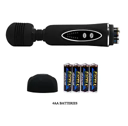 Вібратор зі змінними насадками Power Wand Massage Kit Black - мініатюра 10