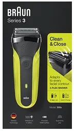 Електробритва Braun Series 3 300s Black/Green - мініатюра 4