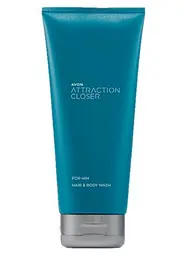 Шампунь-гель для душу Avon для чоловіків Attraction Closer, 200 мл - мініатюра 1