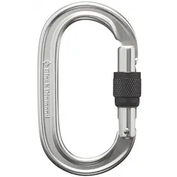 Карабін із муфтою Black Diamond Oval Keylock Screwgate Сріблястий