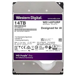 Жорсткий диск Western Digital HDD 3.5 14.0TB WD Purple Pro 7200rpm 512MB (WD142PURP) - мініатюра 1