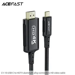 Кабель - адаптер ACEFAST C1-10 HDMI to Type-C braided 180 см (6974316283362) - мініатюра 3