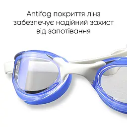 Окуляри для плавання Renvo Sanaga Pro Уні Anti-fog Білий, Синій OSFM (2SG400-34) - мініатюра 6