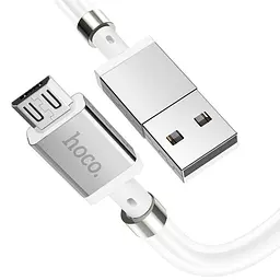 USB Cable Hoco U91 Magic Magnetic MicroUSB White 1m - мініатюра 3