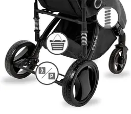 Прогулянкова коляска Kidwell Carell Dark Gray - мініатюра 10