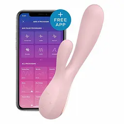 Вібратор-кролик Satisfyer Mono Flex 20 см рожевий - мініатюра 3