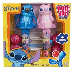 Набір льодяників з тримачем Disney Stitch Pop Ups! Lollipop 40г