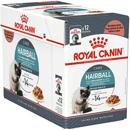 Набір вологого корму для дорослих котів Royal Canin Hairball Care шматочки в соусі 1.02 кг (12 шт. х 85 г)