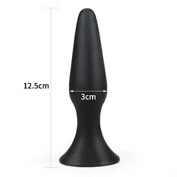 Анальна пробка LoveToy Lure Me Large 12.5 см (чорний) - мініатюра 3