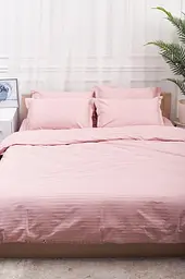 Комплект постільної білизни Moon&Star Satin Stripe Stripe Pink King Size 220x240 наволочки 4х70х70 - мініатюра 2