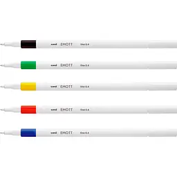 Набір лайнерів Uni Emott Fine Line Vivid Color 0.4 мм 5 кольорів (PEM-SY/5C.01VC) - мініатюра 3