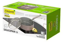 Стільник з скляною кришкою антипригарний Maestro MR-4009-18S діаметр 18 см на 1.9л Ceramic алюміній - мініатюра 5