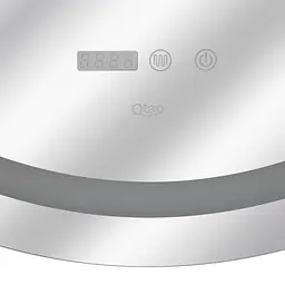 Дзеркало Qtap Mideya R800 з LED-підсвічуванням Touch, з антизапотіванням, з годинником, диммером яскравості QT2078NCR8080W - мініатюра 5